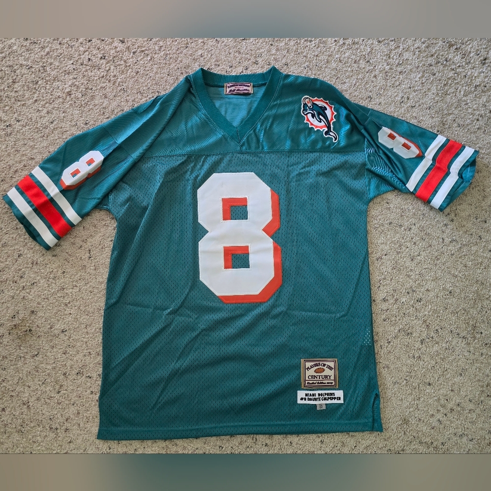Daunte Culpepper Miami Dolphins NFL football jersey, number 8.